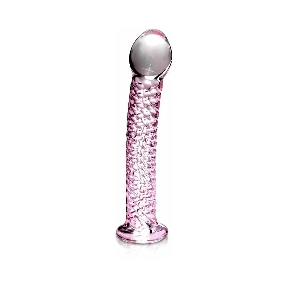 Pipedream Icicles No. 53 Curved Textured 7 in. Glass Dildo - Buy At Luxury Toy X - Free 3-Day Shipping