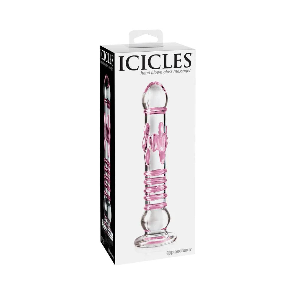 Pipedream Icicles No. 6 Textured 8.5 in. Glass Dildo - Buy At Luxury Toy X - Free 3-Day Shipping