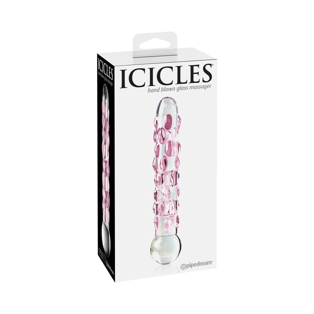 Pipedream Icicles No. 7 Textured 7 in. Glass Dildo - Buy At Luxury Toy X - Free 3-Day Shipping