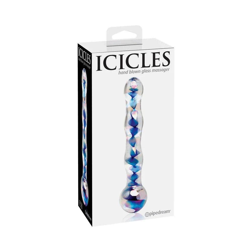 Pipedream Icicles No. 8 Wavy 7 in. Glass Dildo - Buy At Luxury Toy X - Free 3-Day Shipping