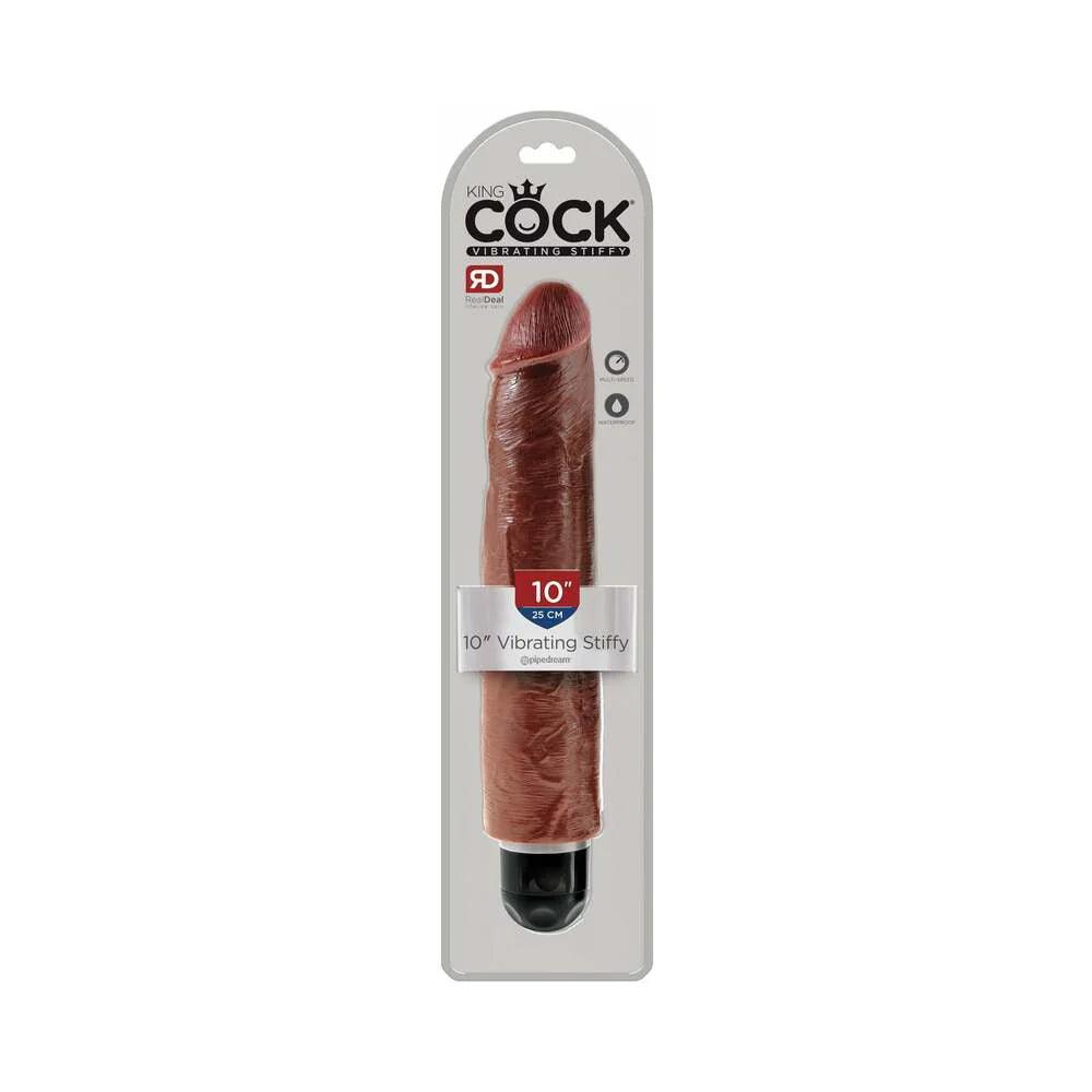 Pipedream King Cock 10 in. Vibrating Stiffy Realistic Dildo - Buy At Luxury Toy X - Free 3-Day Shipping