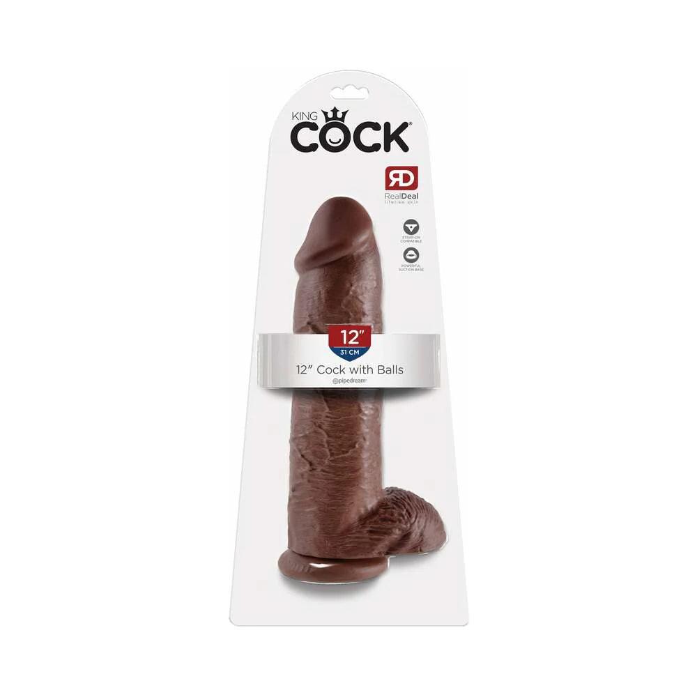 Pipedream King Cock 12 in. Cock With Balls Realistic Suction Cup Dildo - Buy At Luxury Toy X - Free 3-Day Shipping