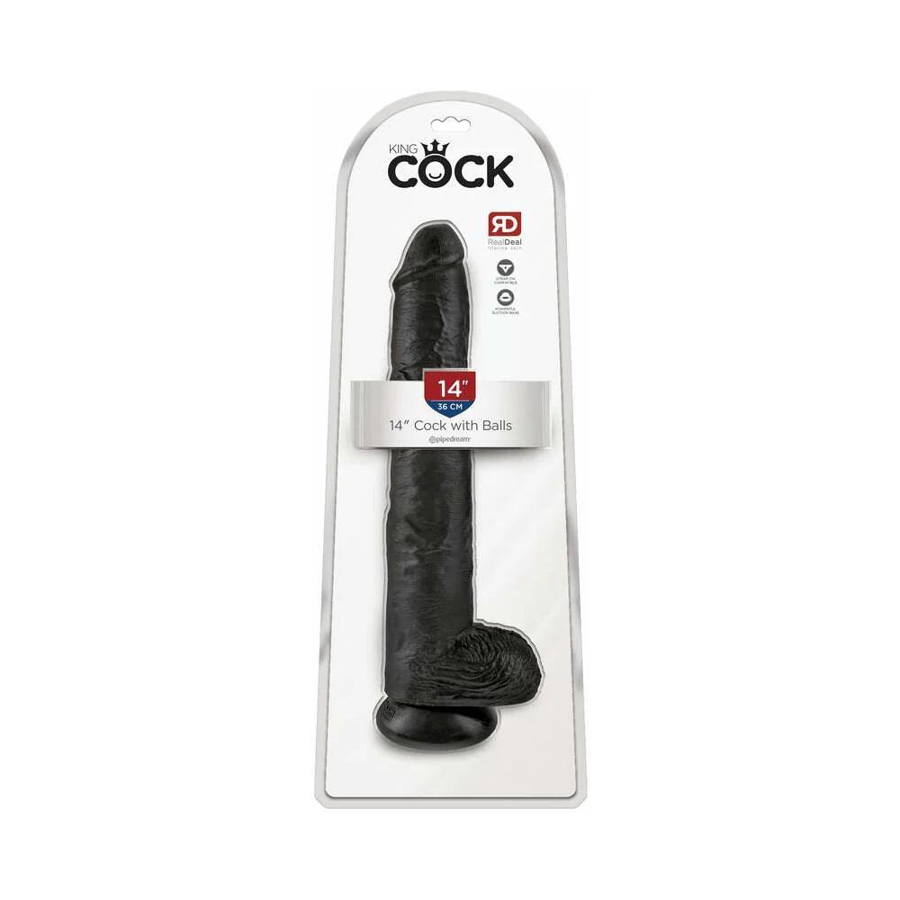 Pipedream King Cock 14 in. Cock With Balls Realistic Suction Cup Dildo - Buy At Luxury Toy X - Free 3-Day Shipping