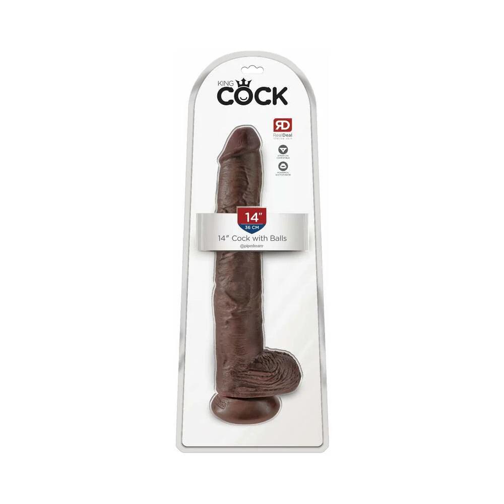 Pipedream King Cock 14 in. Cock With Balls Realistic Suction Cup Dildo - Buy At Luxury Toy X - Free 3-Day Shipping