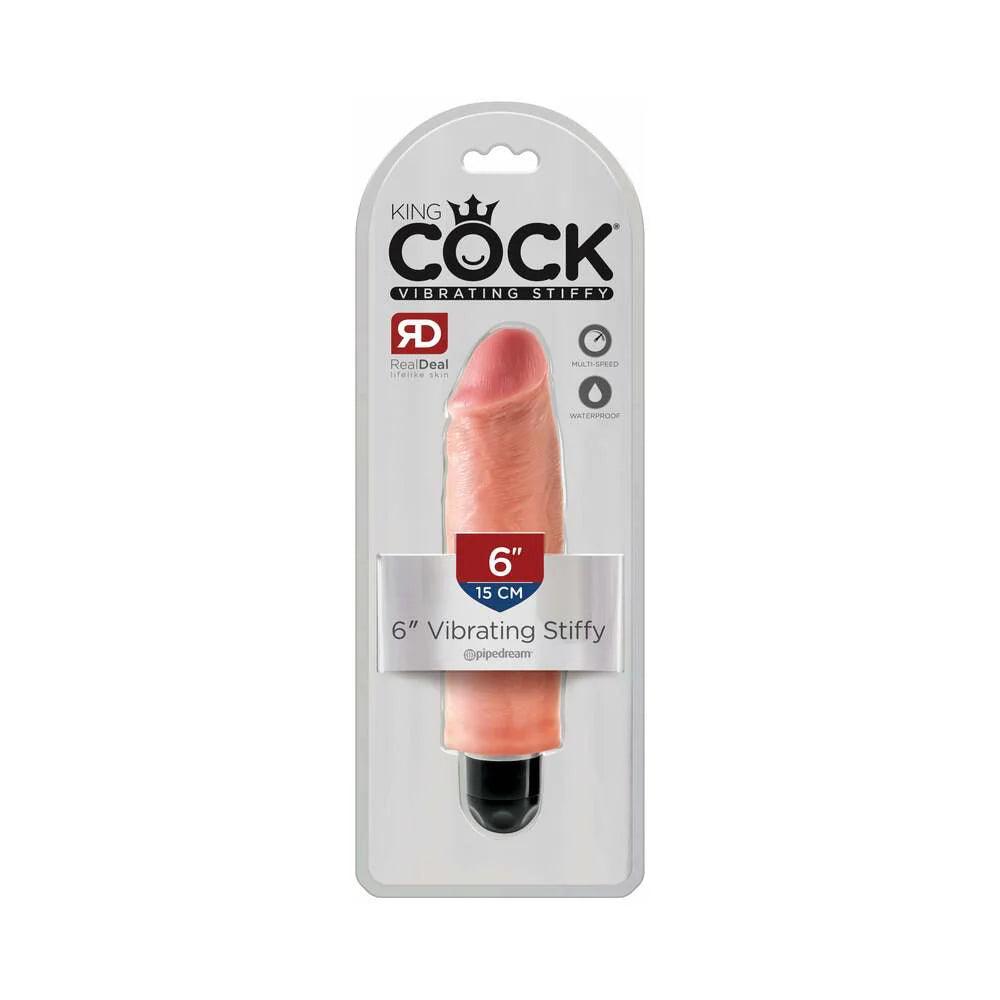 Pipedream King Cock 6 in. Vibrating Stiffy Realistic Dildo - Buy At Luxury Toy X - Free 3-Day Shipping