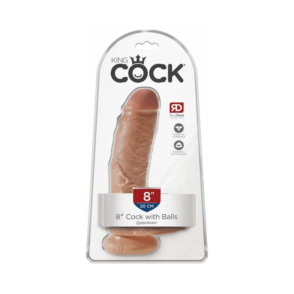 Pipedream King Cock 8 in. Cock With Balls Realistic Suction Cup Dildo - Buy At Luxury Toy X - Free 3-Day Shipping