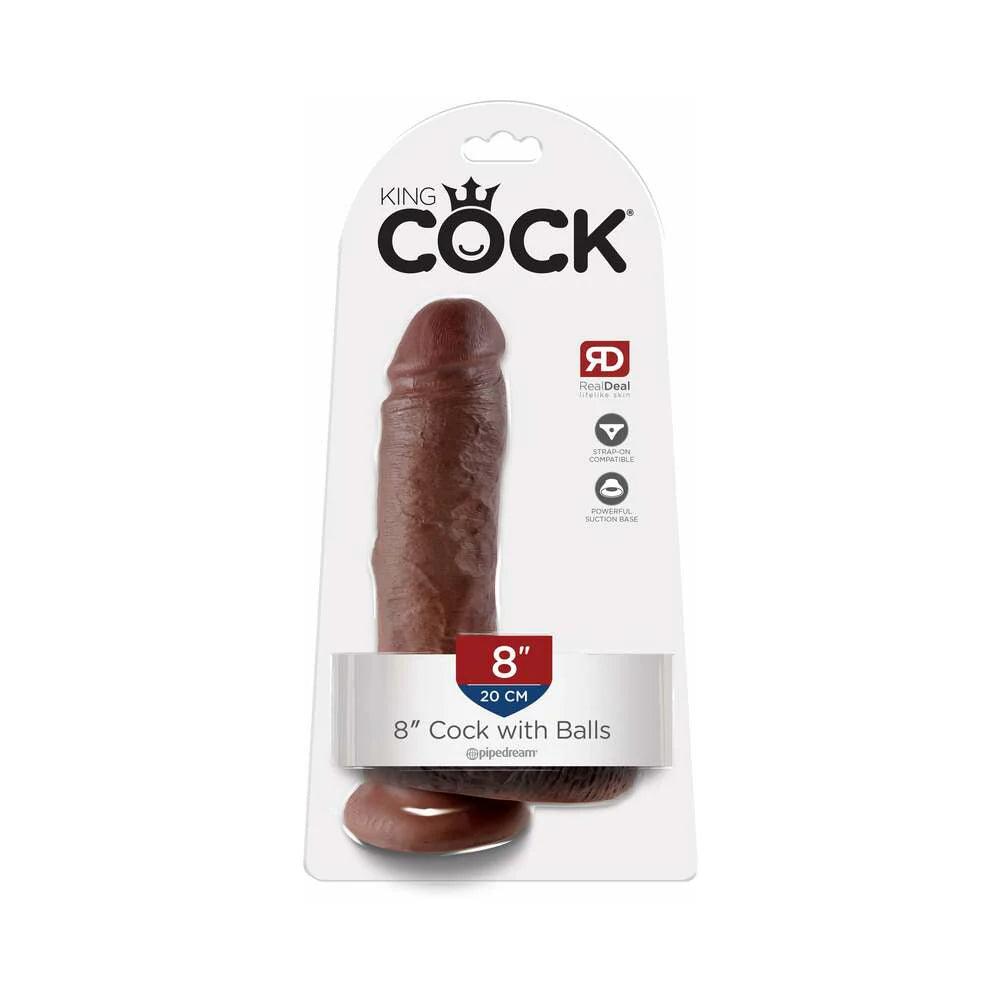 Pipedream King Cock 8 in. Cock With Balls Realistic Suction Cup Dildo - Buy At Luxury Toy X - Free 3-Day Shipping