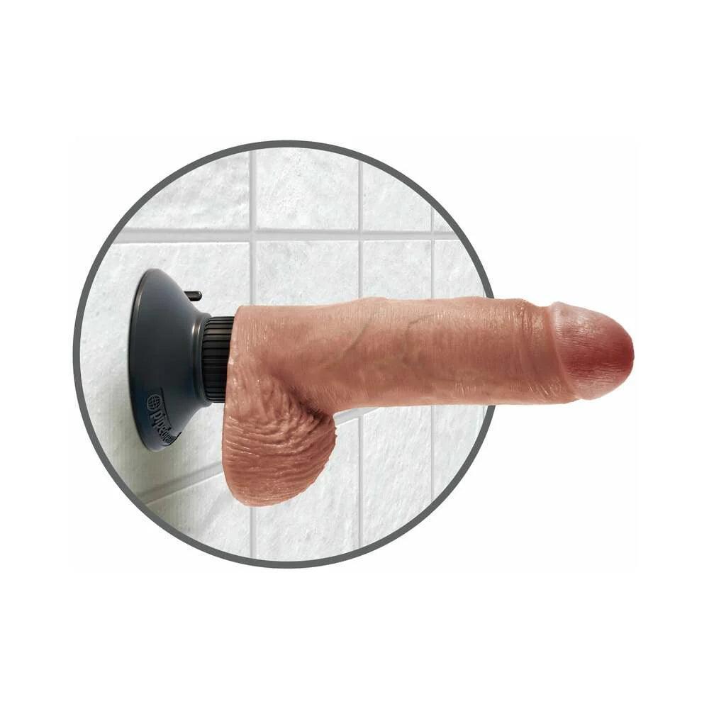 Pipedream King Cock 8 in. Vibrating Cock With Balls Poseable Suction Cup Dildo - Buy At Luxury Toy X - Free 3-Day Shipping