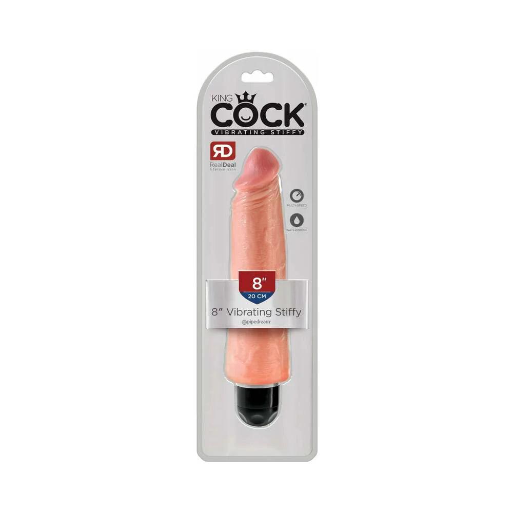 Pipedream King Cock 8 in. Vibrating Stiffy Realistic Dildo - Buy At Luxury Toy X - Free 3-Day Shipping