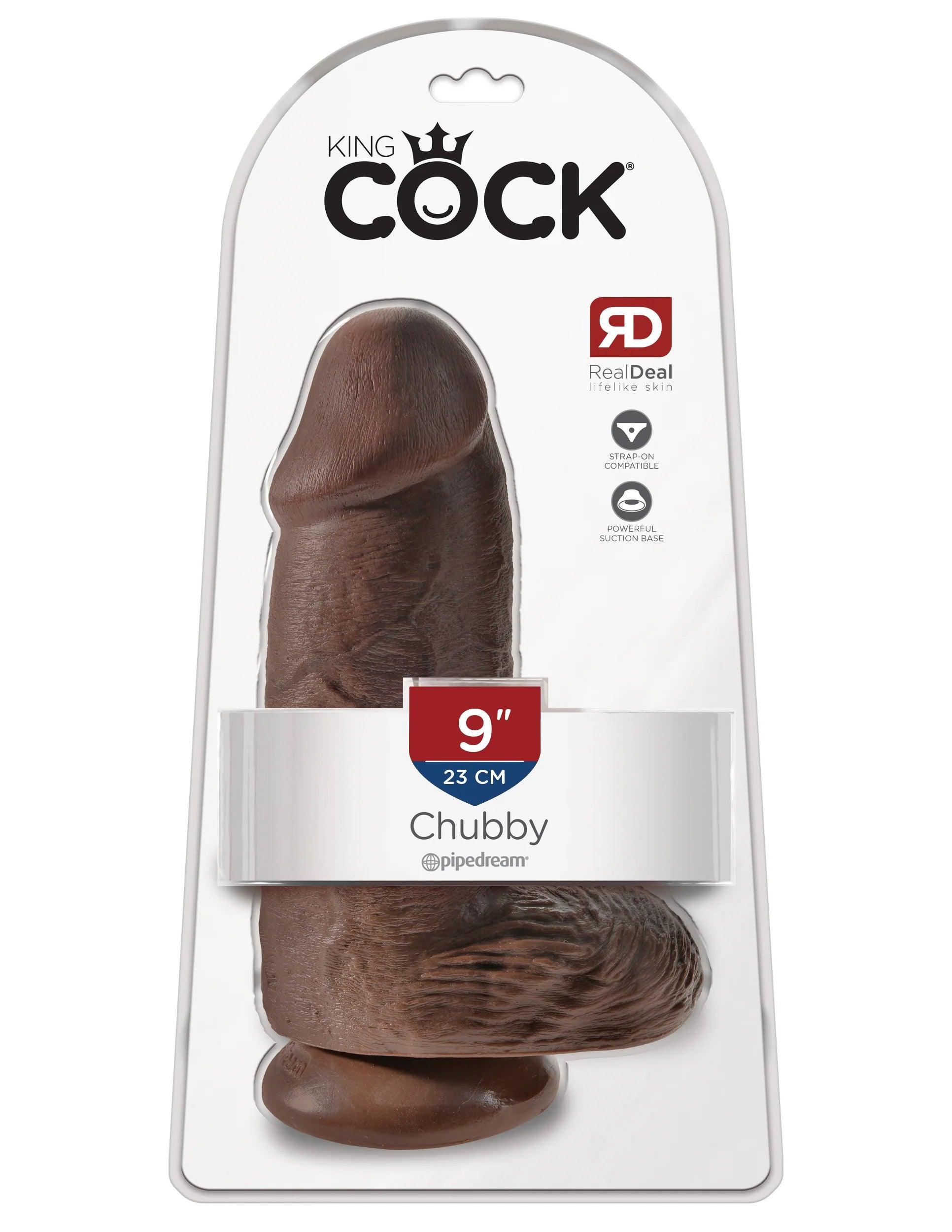 Pipedream King Cock Chubby 9 in. Cock With Balls Realistic Suction Cup Dildo - Buy At Luxury Toy X - Free 3-Day Shipping