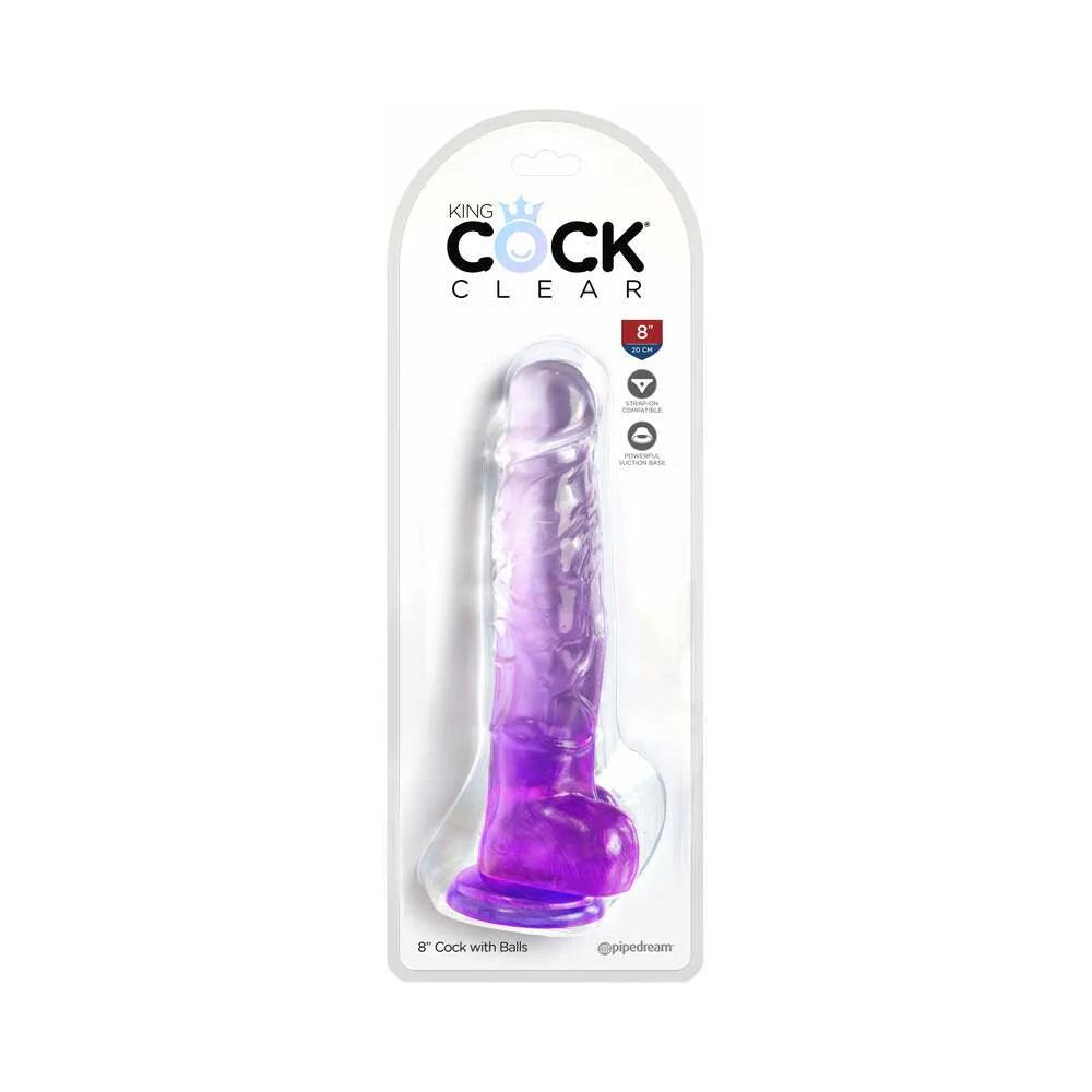 Pipedream King Cock Clear Dildo with Balls 8in - Buy At Luxury Toy X - Free 3-Day Shipping