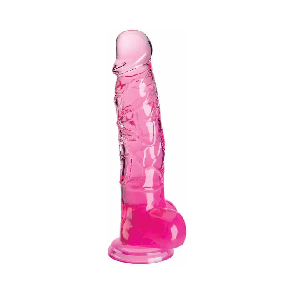 Pipedream King Cock Clear Dildo with Balls 8in - Buy At Luxury Toy X - Free 3-Day Shipping