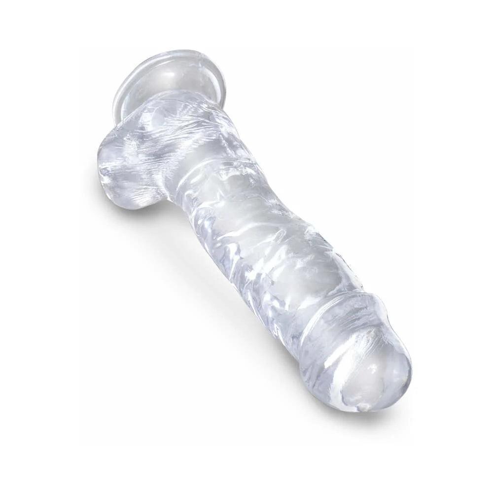 Pipedream King Cock Clear Dildo with Balls 8in - Buy At Luxury Toy X - Free 3-Day Shipping