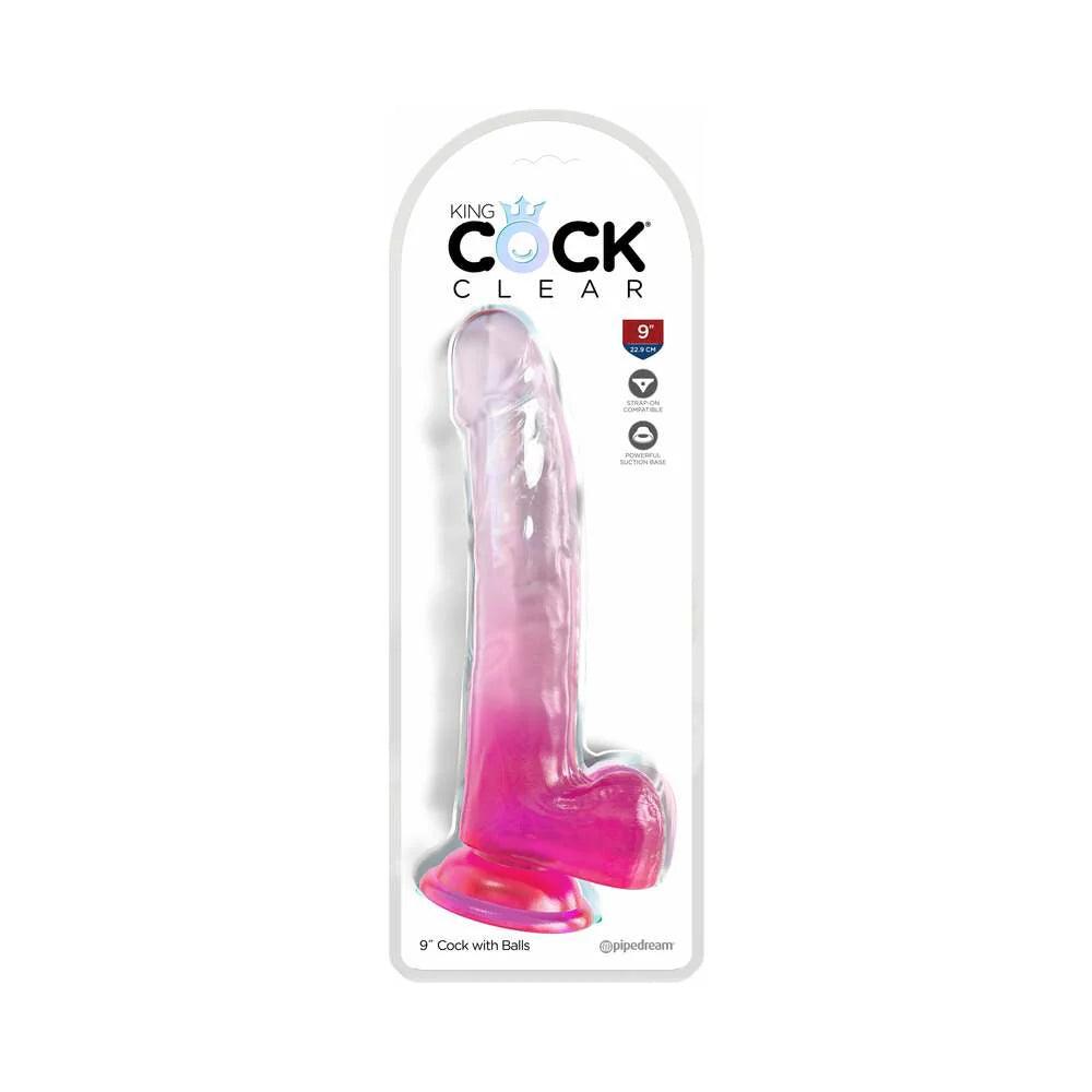 Pipedream King Cock Clear Dildo with Balls 9in - Buy At Luxury Toy X - Free 3-Day Shipping