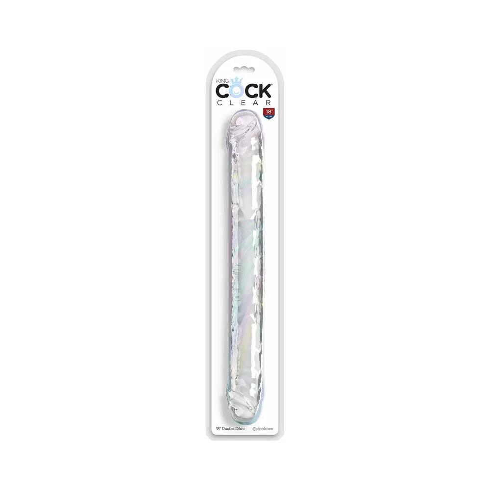 Pipedream King Cock Double Dildo 18 in. Clear - Buy At Luxury Toy X - Free 3-Day Shipping