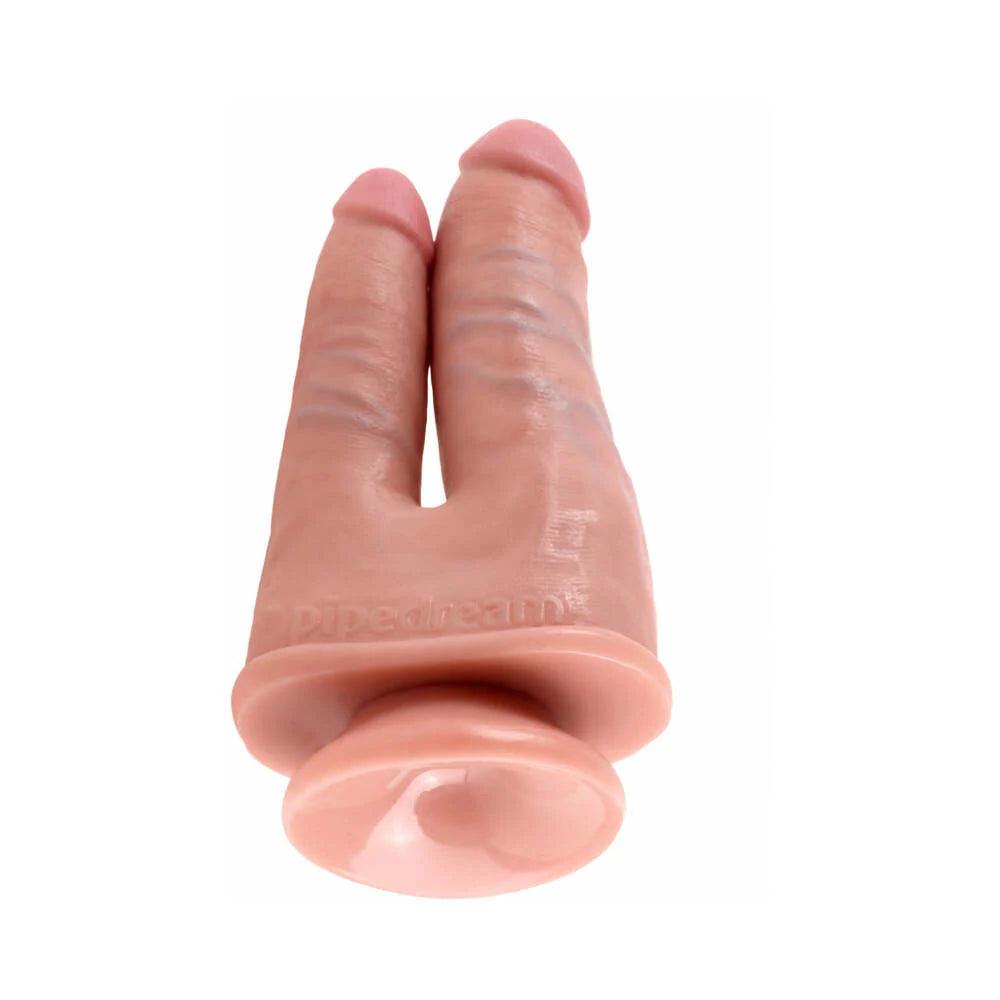 Pipedream King Cock Double Penetrator 6 in. Realistic Dual-Entry Dildo With Suction Cup - Buy At Luxury Toy X - Free 3-Day Shipping