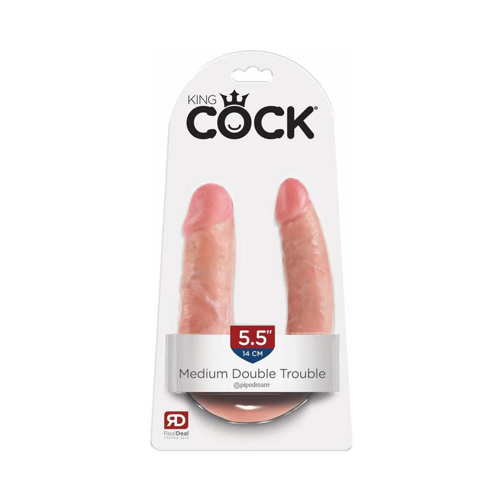 Pipedream King Cock Double Trouble Realistic Dual-Ended Dildo - Buy At Luxury Toy X - Free 3-Day Shipping