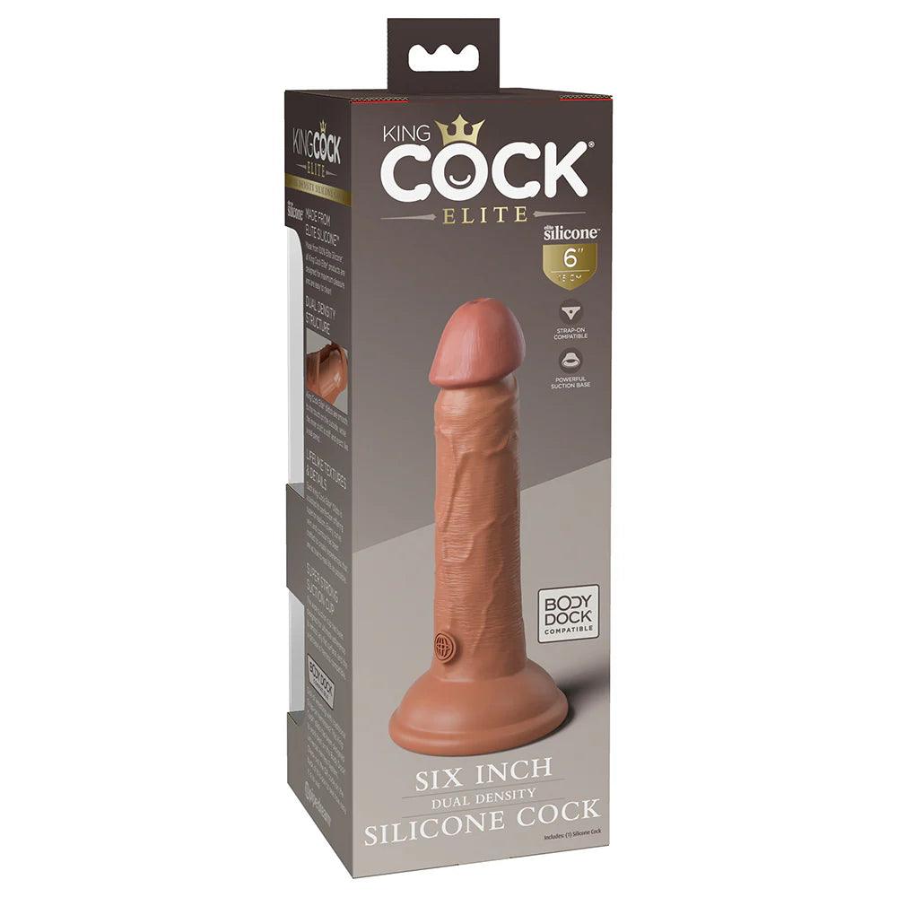 Pipedream King Cock Elite 6 in. Dual Density Silicone Cock Realistic Dildo With Suction Cup - Buy At Luxury Toy X - Free 3-Day Shipping