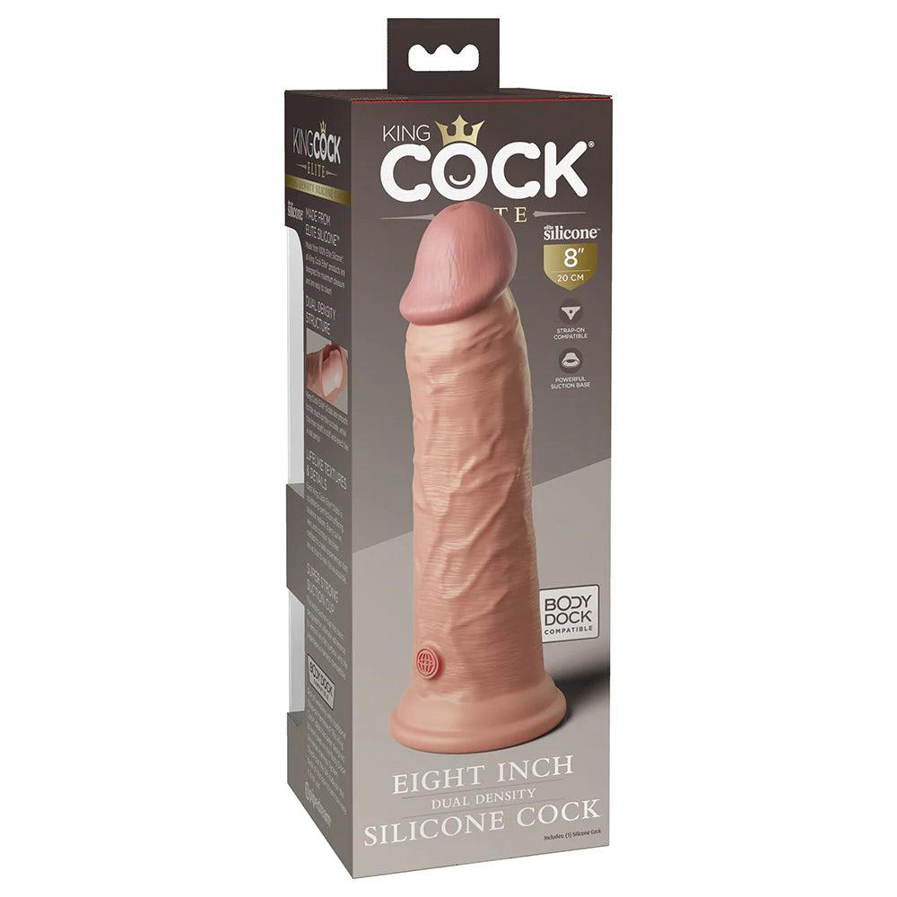 Pipedream King Cock Elite 8 in. Dual Density Silicone Cock Realistic Dildo With Suction Cup - Buy At Luxury Toy X - Free 3-Day Shipping