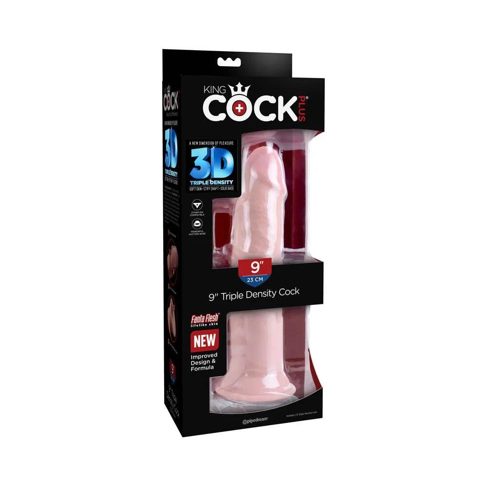 Pipedream King Cock Plus 9 in. Triple Density Cock Realistic Dildo With Suction Cup - Buy At Luxury Toy X - Free 3-Day Shipping