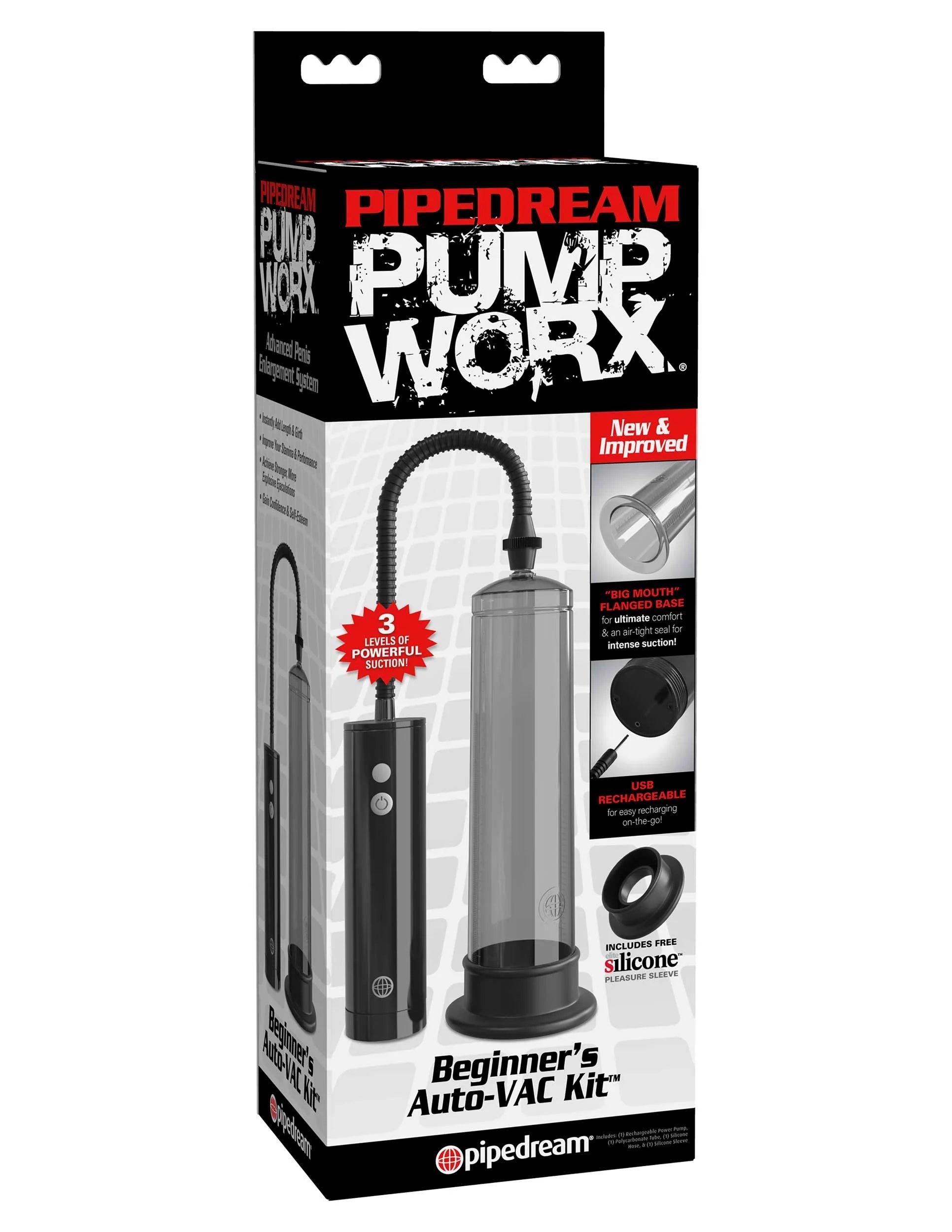 Pipedream Pump Worx Rechargeable Beginner's Auto-VAC Kit - Buy At Luxury Toy X - Free 3-Day Shipping