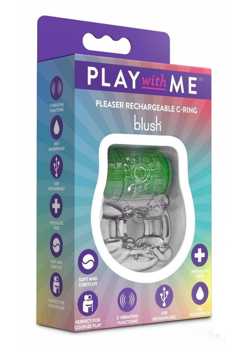 Play With Me Pleaser Rechargeable Vibrating Cock Ring – Amplify Your Pleasure & Performance - Buy At Luxury Toy X - Free 3-Day Shipping