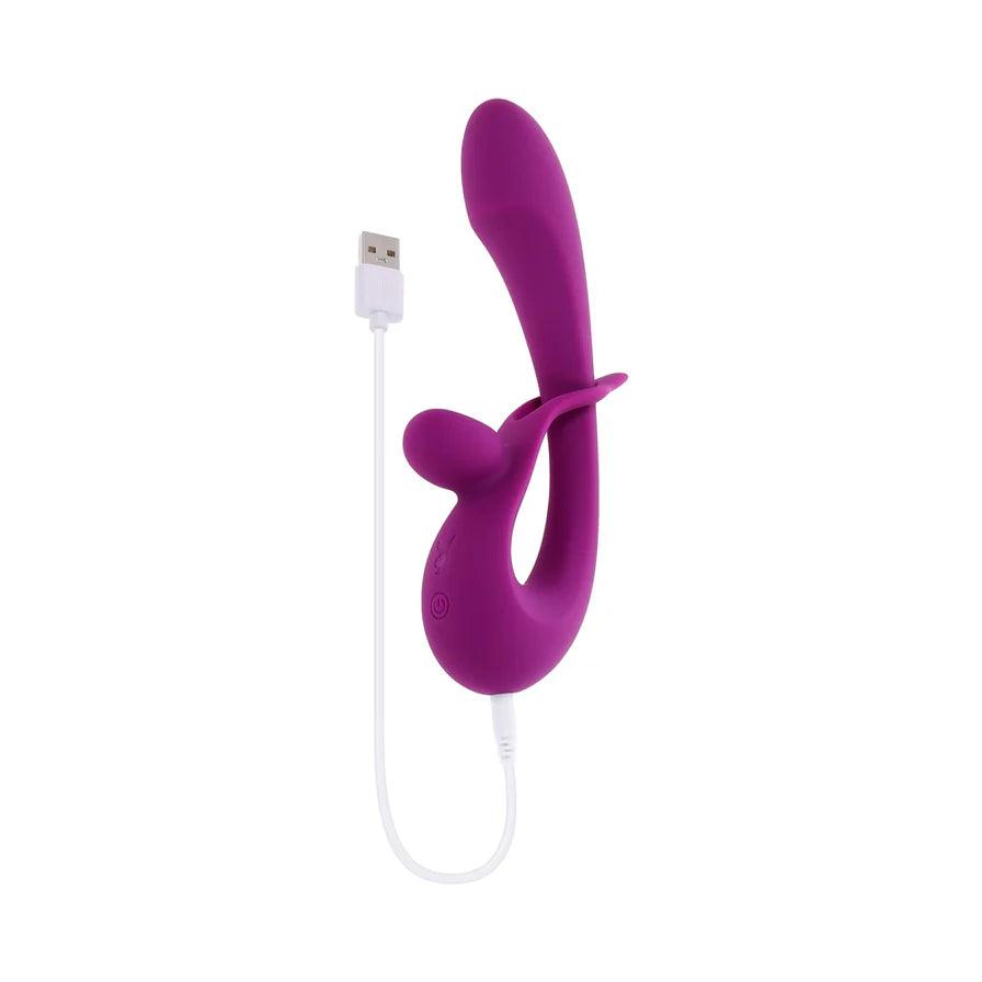 Playboy Cha Cha Slide Rechargeable Silicone Dual Vibrator - Buy At Luxury Toy X - Free 3-Day Shipping