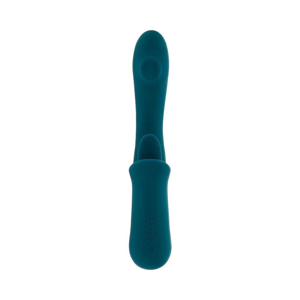 Playboy Harmony Rechargeable Silicone Vibrator with Clitoral Stimulator - Buy At Luxury Toy X - Free 3-Day Shipping