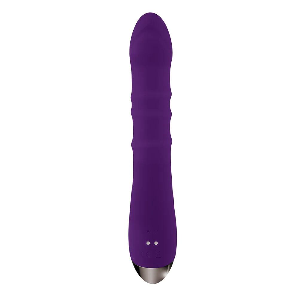 Playboy Hop To It Rechargeable Thrusting Silicone Dual Stimulation Vibrator - Buy At Luxury Toy X - Free 3-Day Shipping