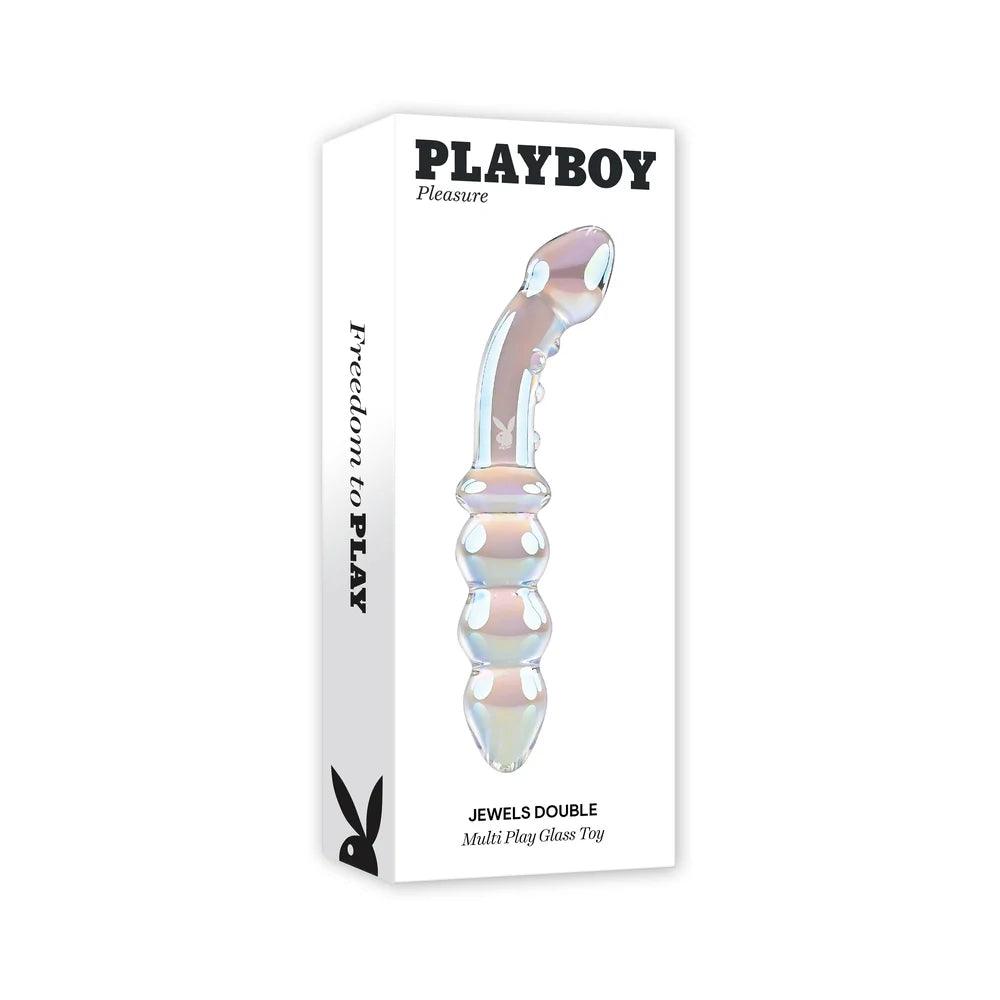 Playboy Jewels Double Glass Dildo - Buy At Luxury Toy X - Free 3-Day Shipping