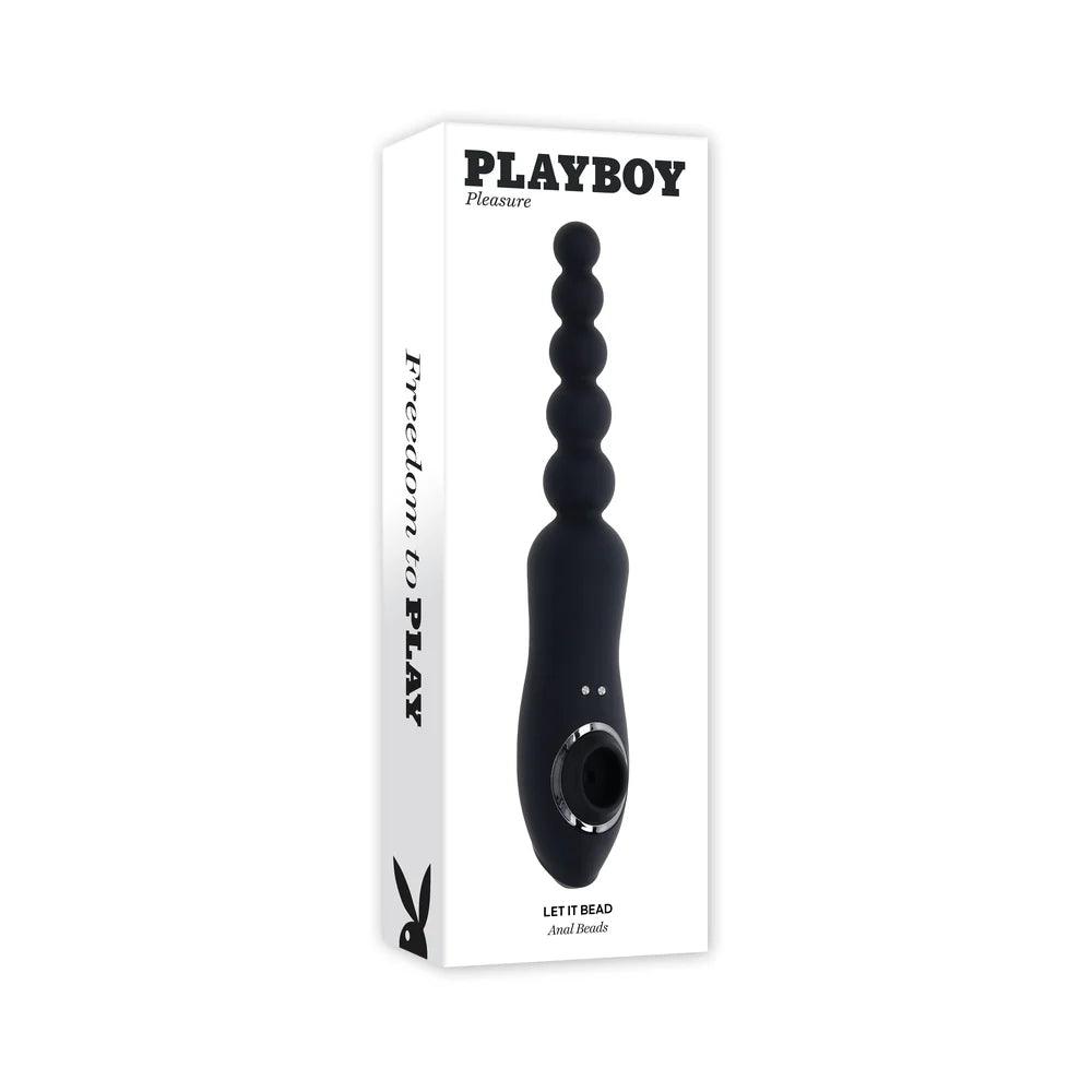 Playboy Let It Bead Rechargeable Flexible Dual-Ended Anal Vibe with Suction - Buy At Luxury Toy X - Free 3-Day Shipping