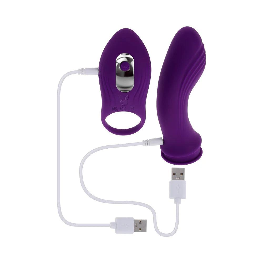 Playboy Mix & Match Silicone Rechargeable Dual Vibrator - Buy At Luxury Toy X - Free 3-Day Shipping