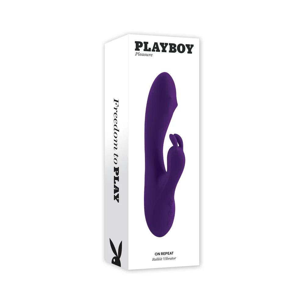 Playboy On Repeat Rechargeable Silicone Rotating Rabbit Vibrator - Buy At Luxury Toy X - Free 3-Day Shipping