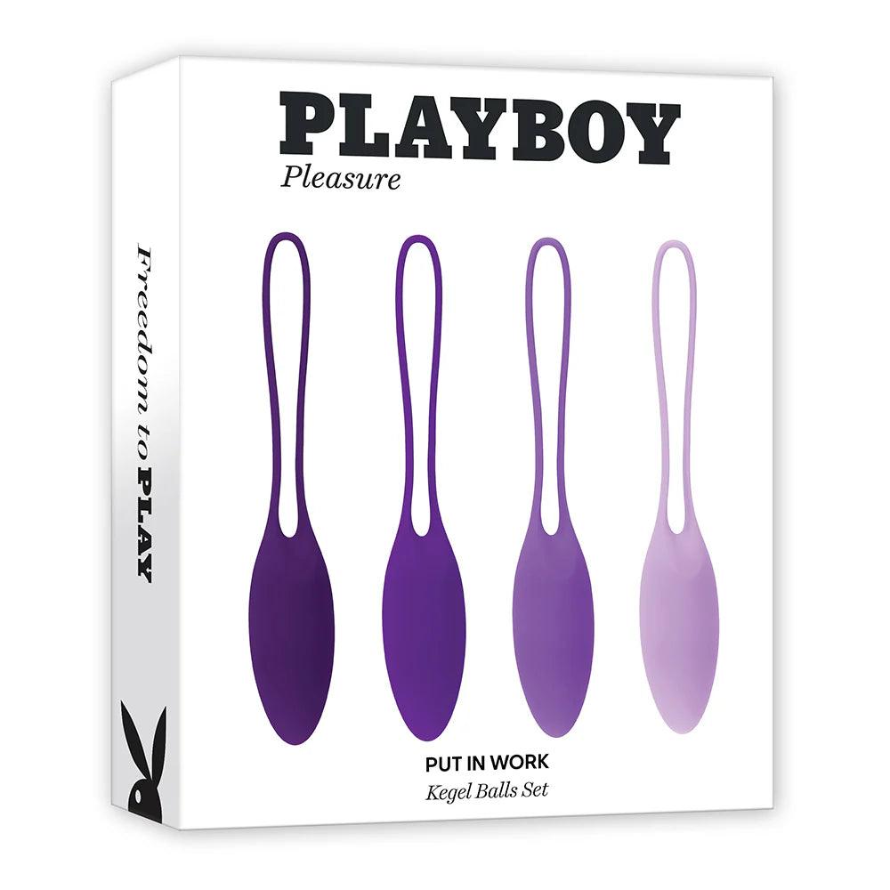 Playboy Put In Work 4-Piece Silicone Kegel Balls Set Acai Ombre - Buy At Luxury Toy X - Free 3-Day Shipping