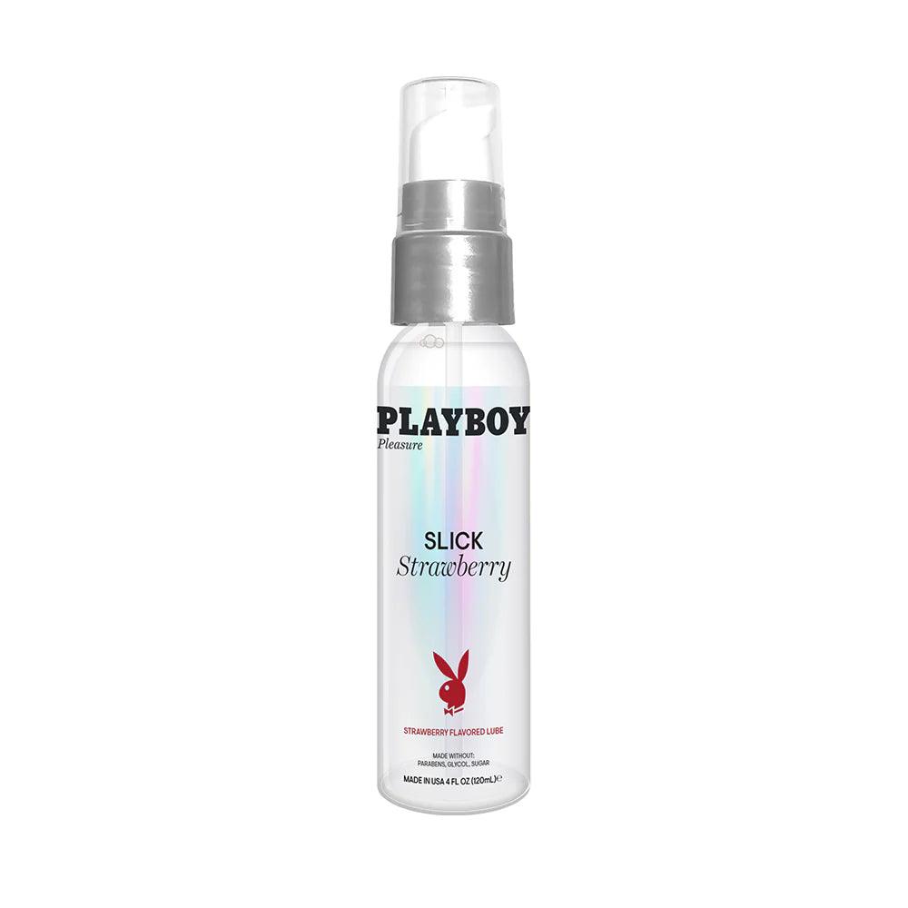 Playboy Slick Flavored Water-Based Lubricant Strawberry - Buy At Luxury Toy X - Free 3-Day Shipping