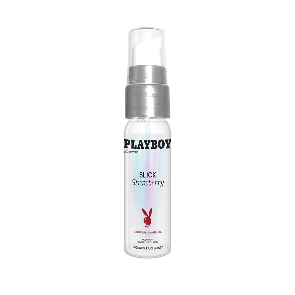 Playboy Slick Flavored Water-Based Lubricant Strawberry - Buy At Luxury Toy X - Free 3-Day Shipping