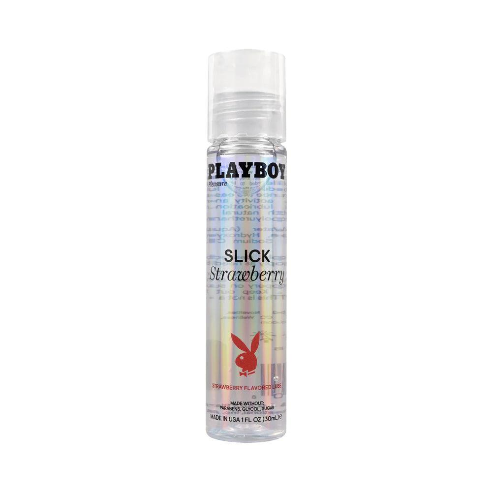 Playboy Slick Flavored Water-Based Lubricant Strawberry - Buy At Luxury Toy X - Free 3-Day Shipping