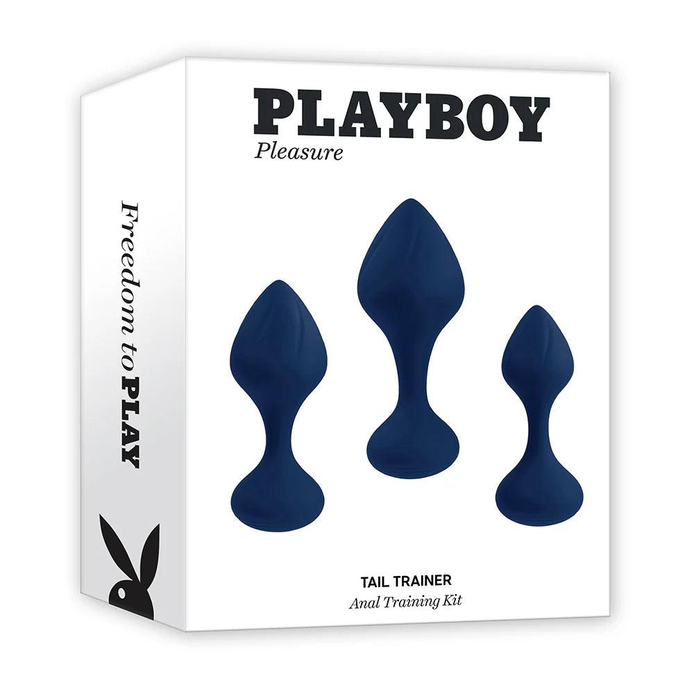 Playboy Tail Trainer 3-Piece Silicone Anal Training Kit Navy - Buy At Luxury Toy X - Free 3-Day Shipping