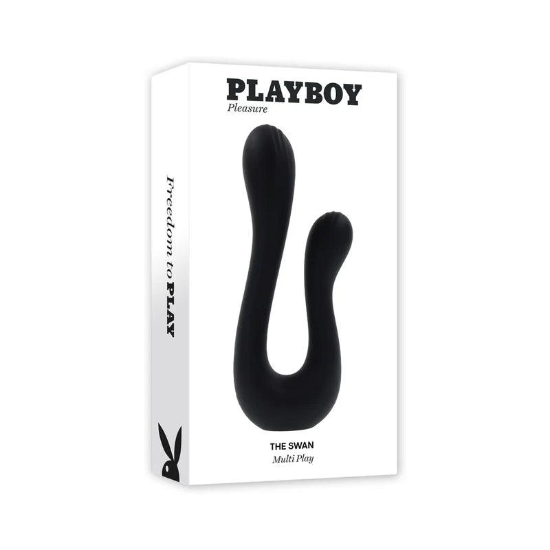 Playboy The Swan Rechargeable Dual Shaft Silicone Vibrator - Buy At Luxury Toy X - Free 3-Day Shipping