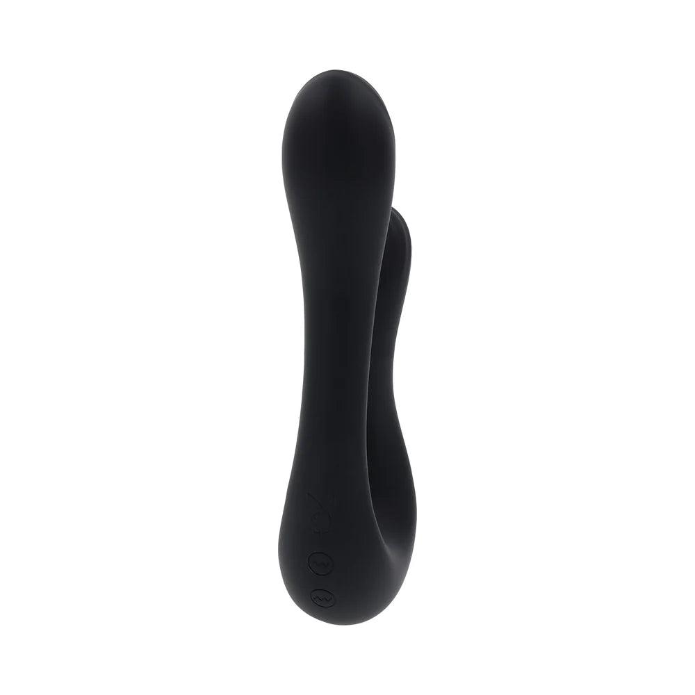 Playboy The Swan Rechargeable Dual Shaft Silicone Vibrator - Buy At Luxury Toy X - Free 3-Day Shipping