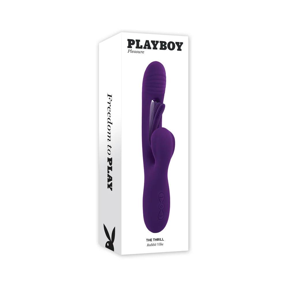 Playboy The Thrill Rechargeable Silicone Dual Stim Vibrator with Flapper - Buy At Luxury Toy X - Free 3-Day Shipping