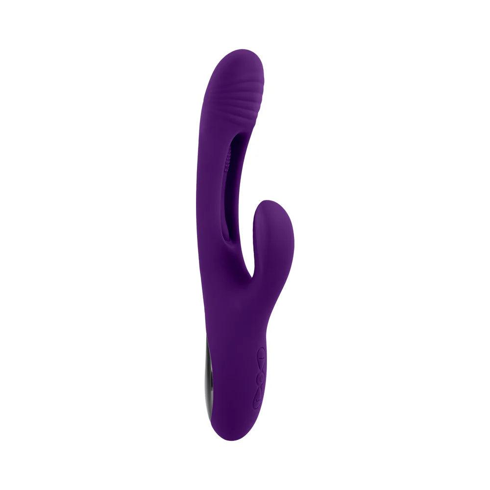 Playboy The Thrill Rechargeable Silicone Dual Stim Vibrator with Flapper - Buy At Luxury Toy X - Free 3-Day Shipping