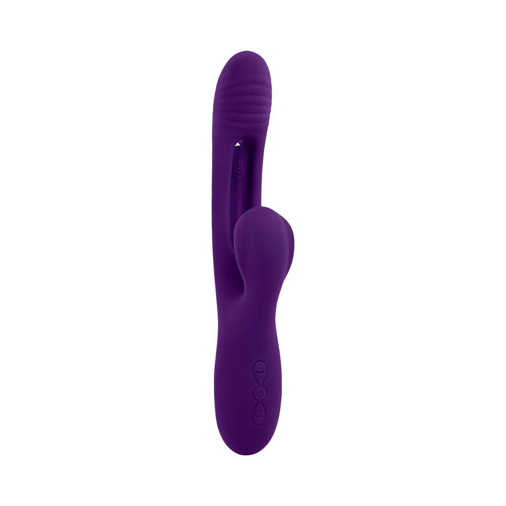 Playboy The Thrill Rechargeable Silicone Dual Stim Vibrator with Flapper - Buy At Luxury Toy X - Free 3-Day Shipping