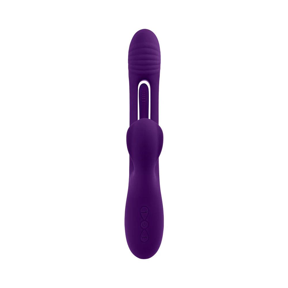 Playboy The Thrill Rechargeable Silicone Dual Stim Vibrator with Flapper - Buy At Luxury Toy X - Free 3-Day Shipping