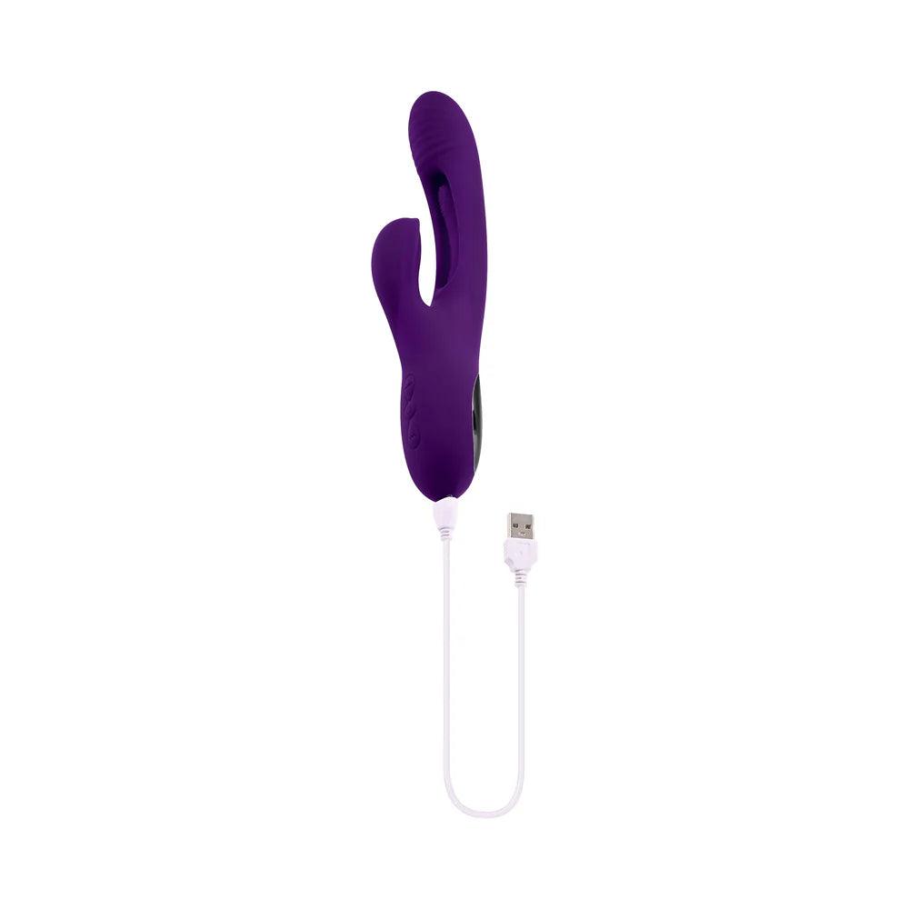 Playboy The Thrill Rechargeable Silicone Dual Stim Vibrator with Flapper - Buy At Luxury Toy X - Free 3-Day Shipping