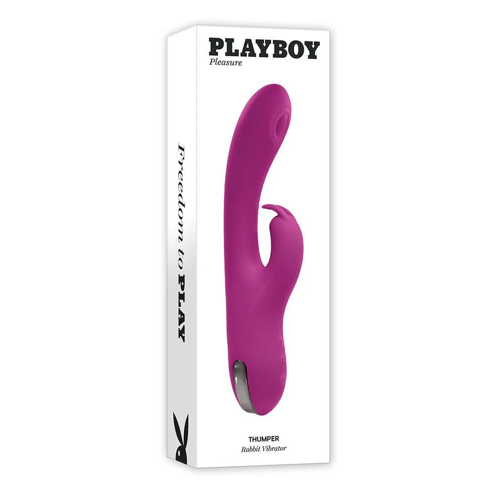 Playboy Thumper Rechargeable Tapping Silicone Dual Stimulation Vibrator - Buy At Luxury Toy X - Free 3-Day Shipping