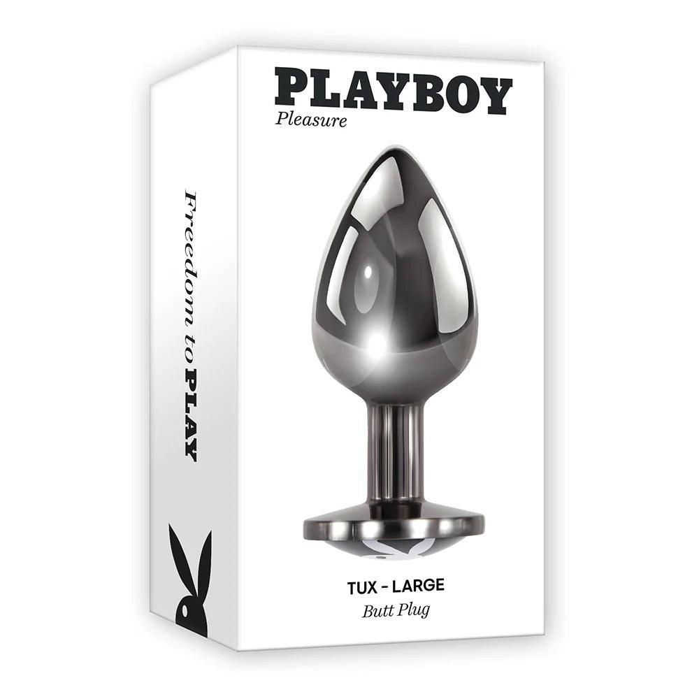 Playboy Tux Metal Anal Plug Hematite - Buy At Luxury Toy X - Free 3-Day Shipping