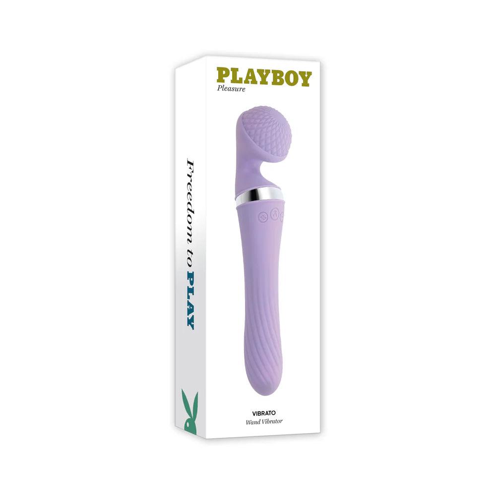 Playboy Vibrato Rechargeable Silicone Dual Ended Wand Vibrator - Buy At Luxury Toy X - Free 3-Day Shipping