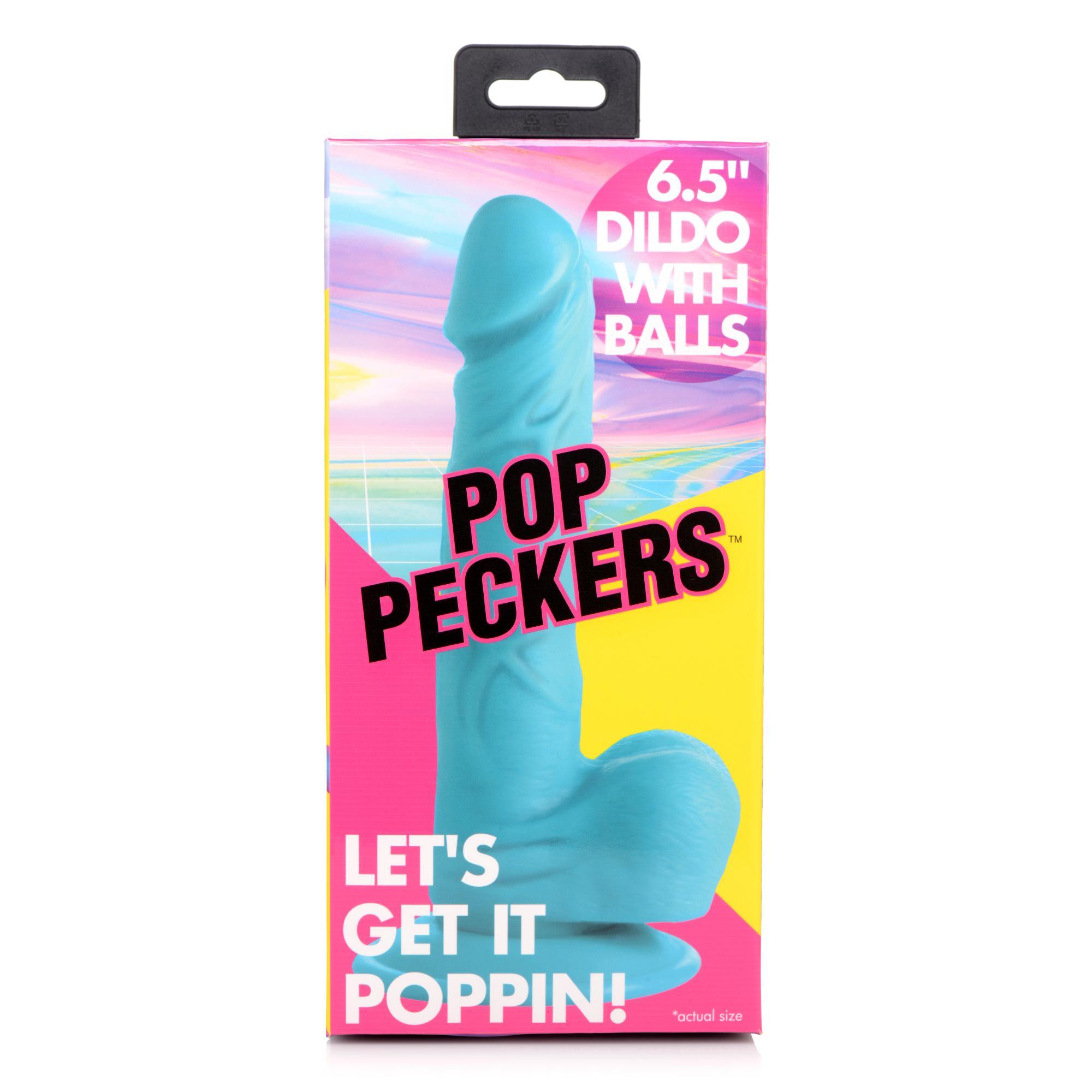 Pop Peckers 6.5" Dildo with Balls - Buy At Luxury Toy X - Free 3-Day Shipping