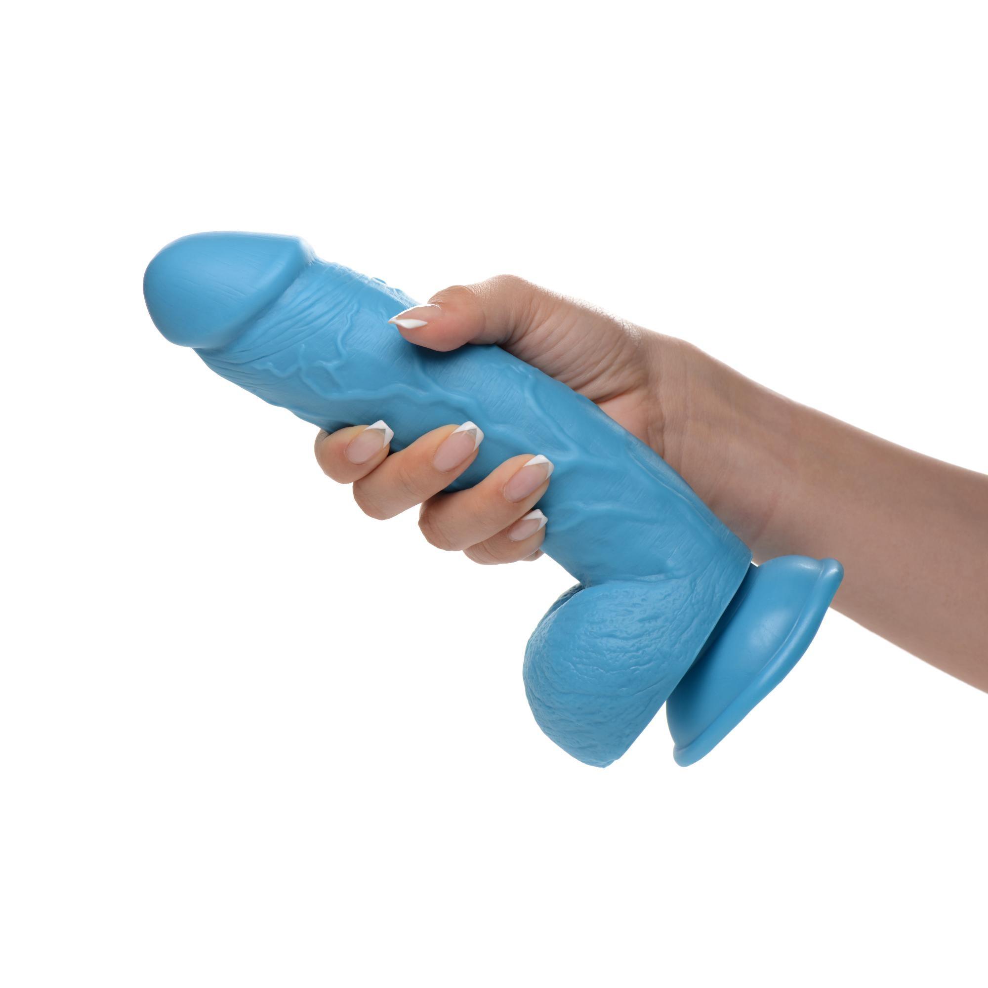 Pop Peckers 8.25" Dildo with Balls - Buy At Luxury Toy X - Free 3-Day Shipping